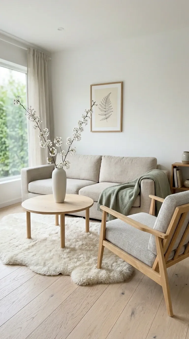 Minimalist Scandi-Spring Living Area