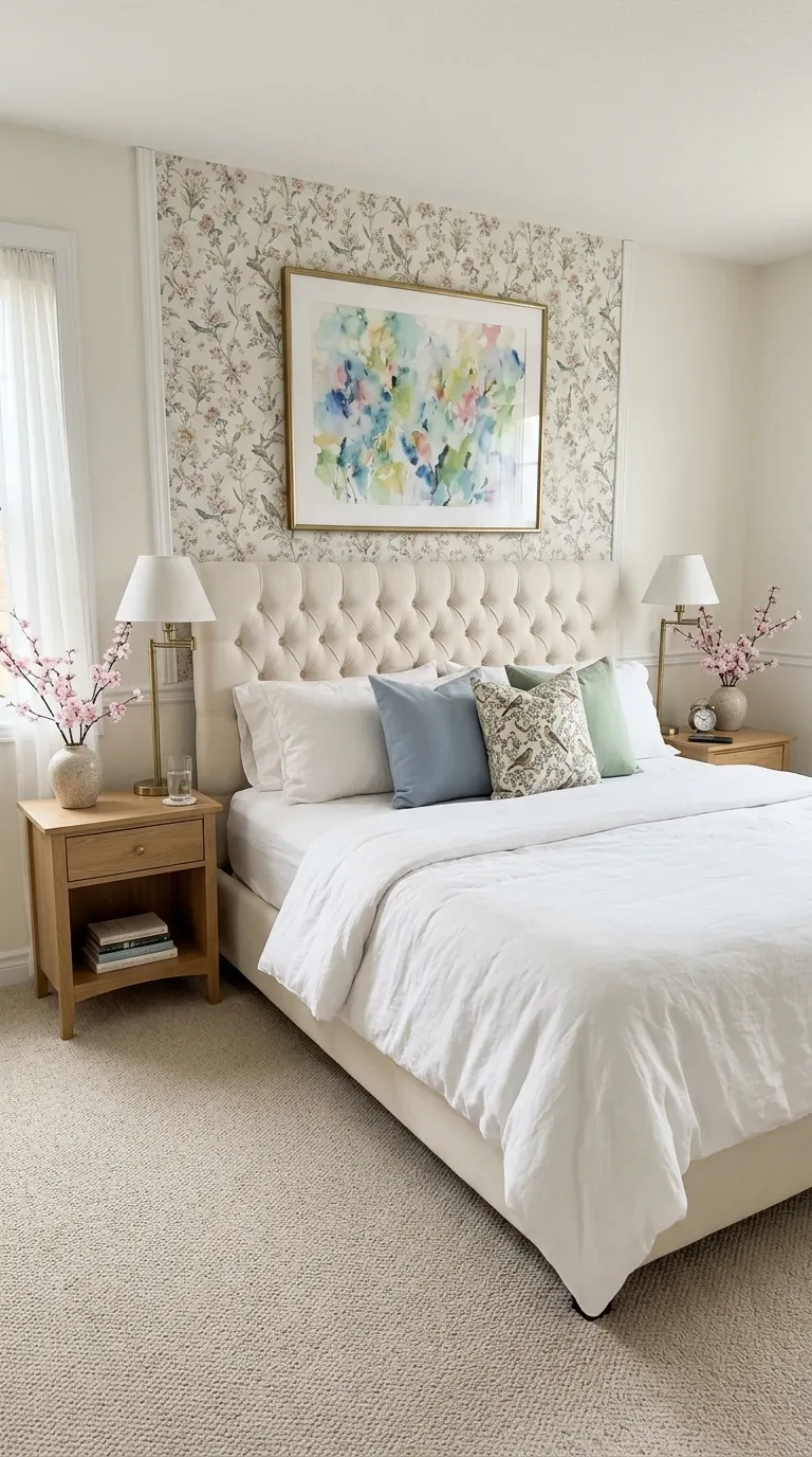 Soft Floral Bedroom Retreat