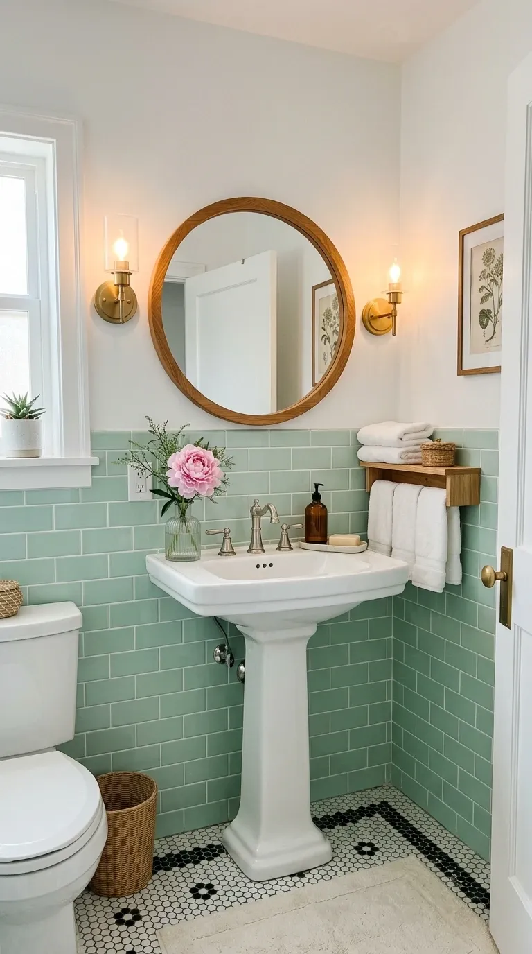 Fresh Mint Green Bathroom