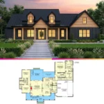 2,290 Sq Ft New American Farmhouse Plan with Wrap Around Porch