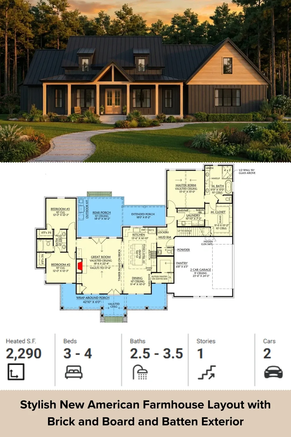 Modern Dark Farmhouse Facade Inspiration