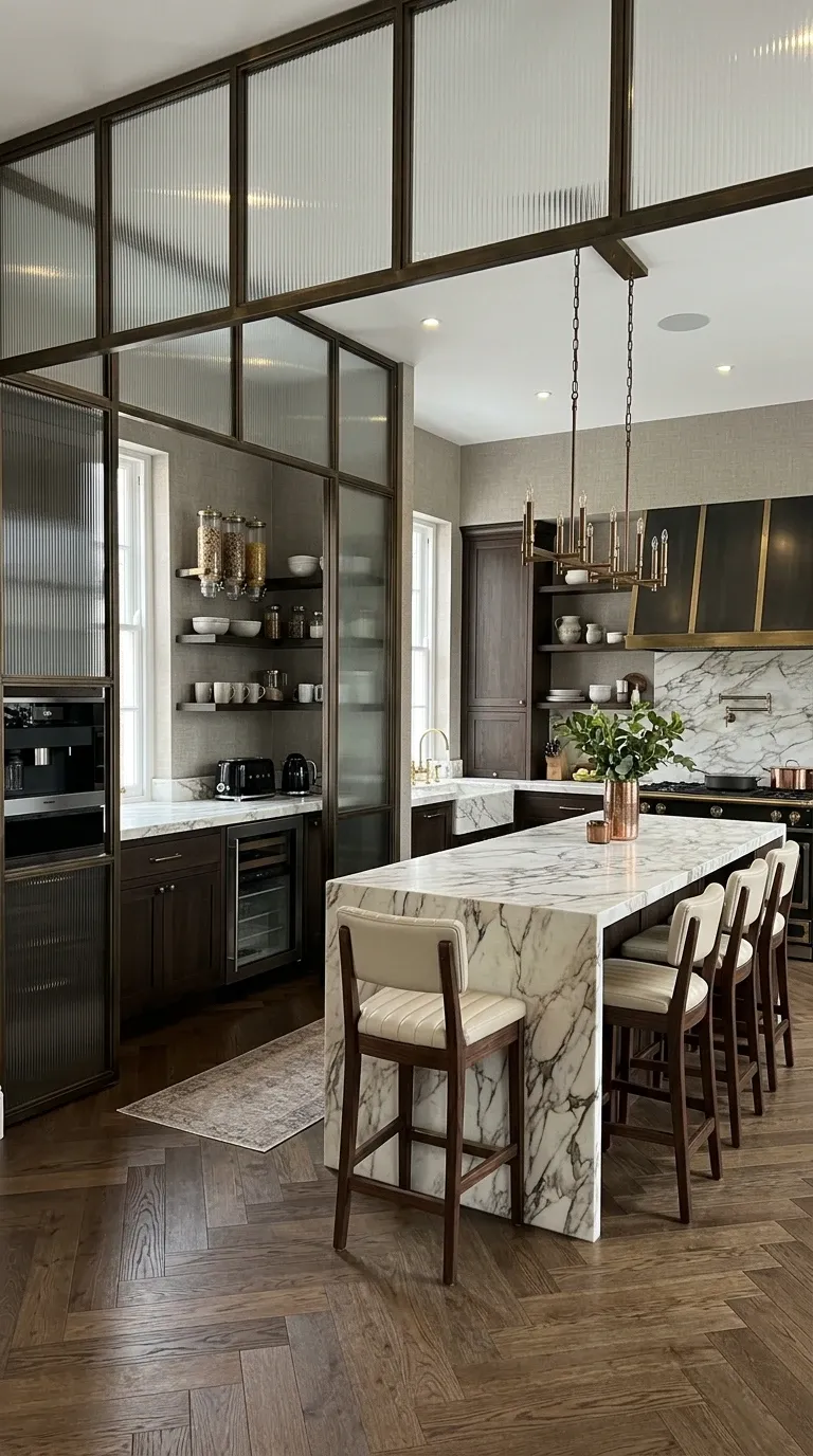 The Glamorous Fluted Glass Butler's Pantry