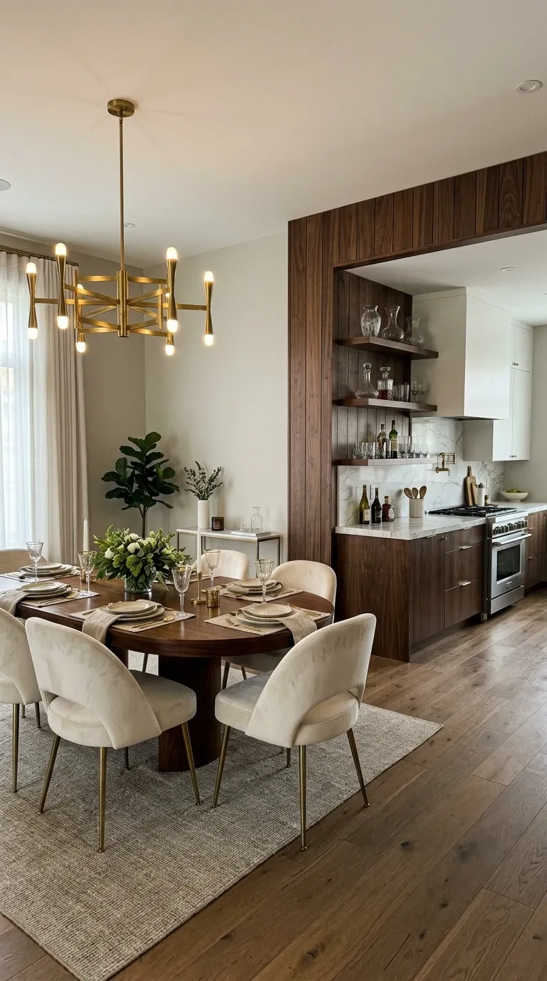 Dining Nook with Walnut Divider