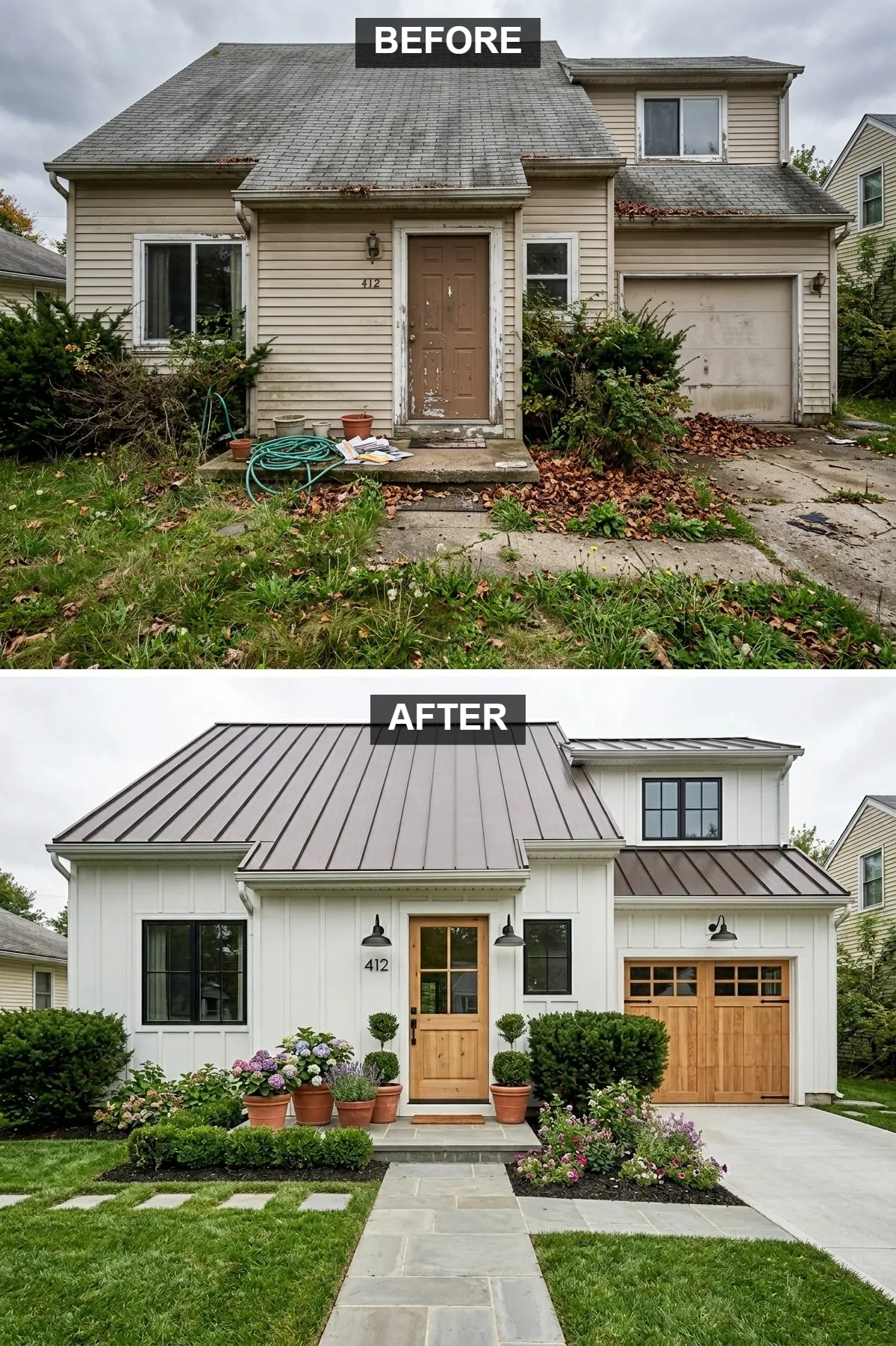 14. Crisp White Modern Farmhouse