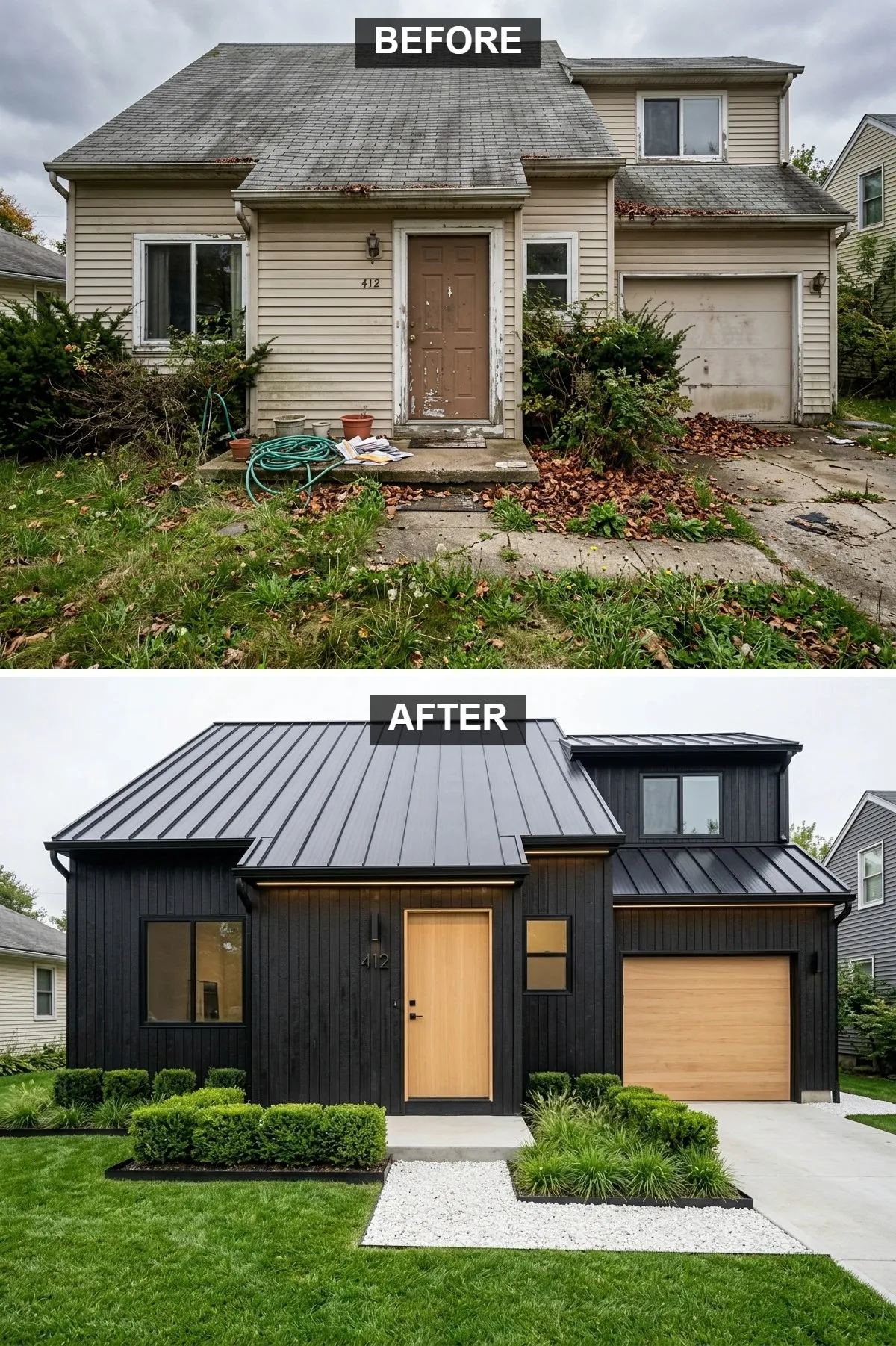 8. Sleek Scandi-Modern Black