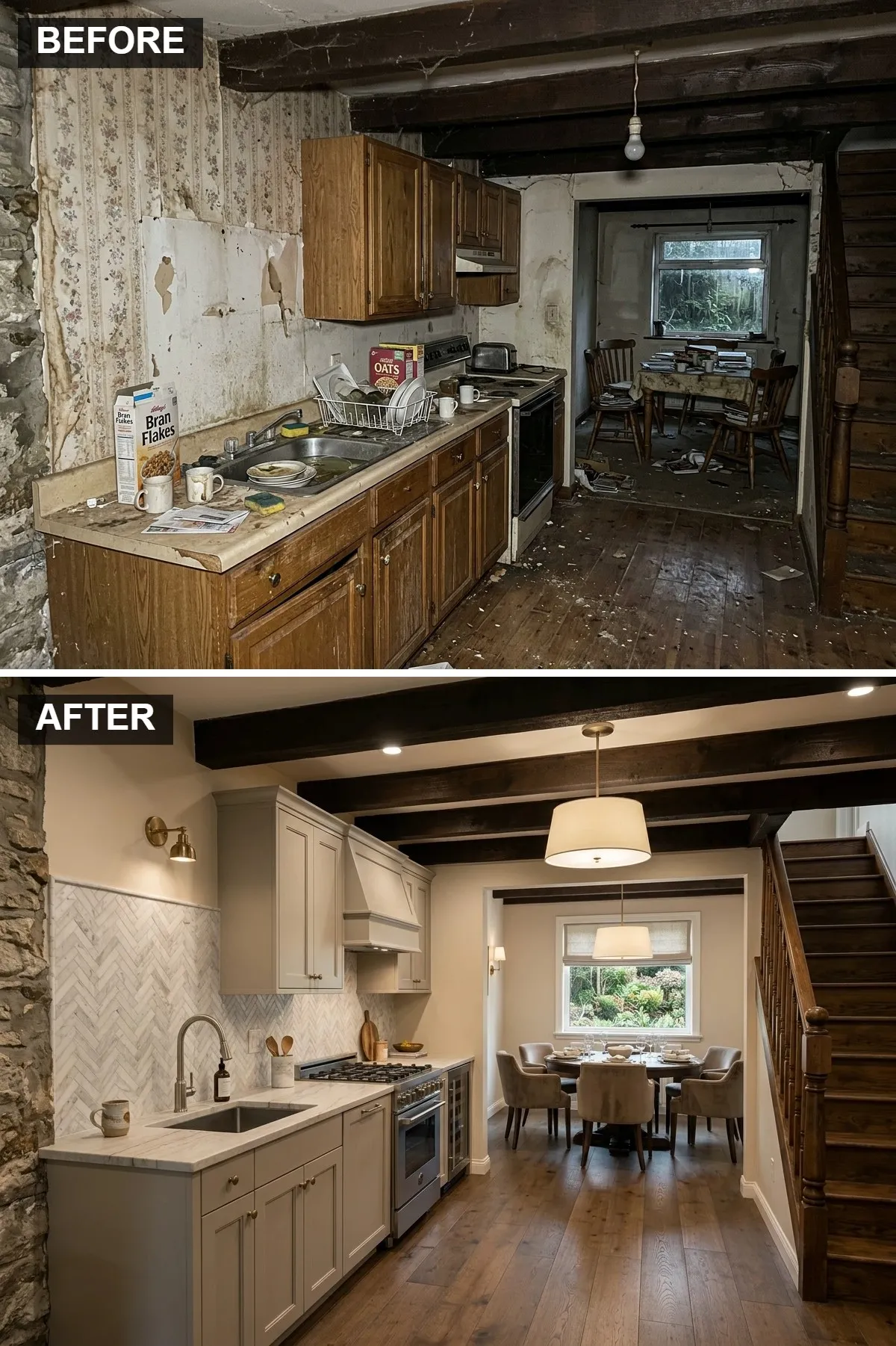 Soft Transitional Grey and Wood