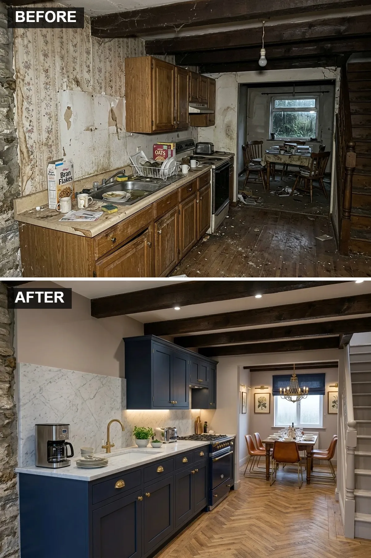 Timeless Classic in Blue and Brass