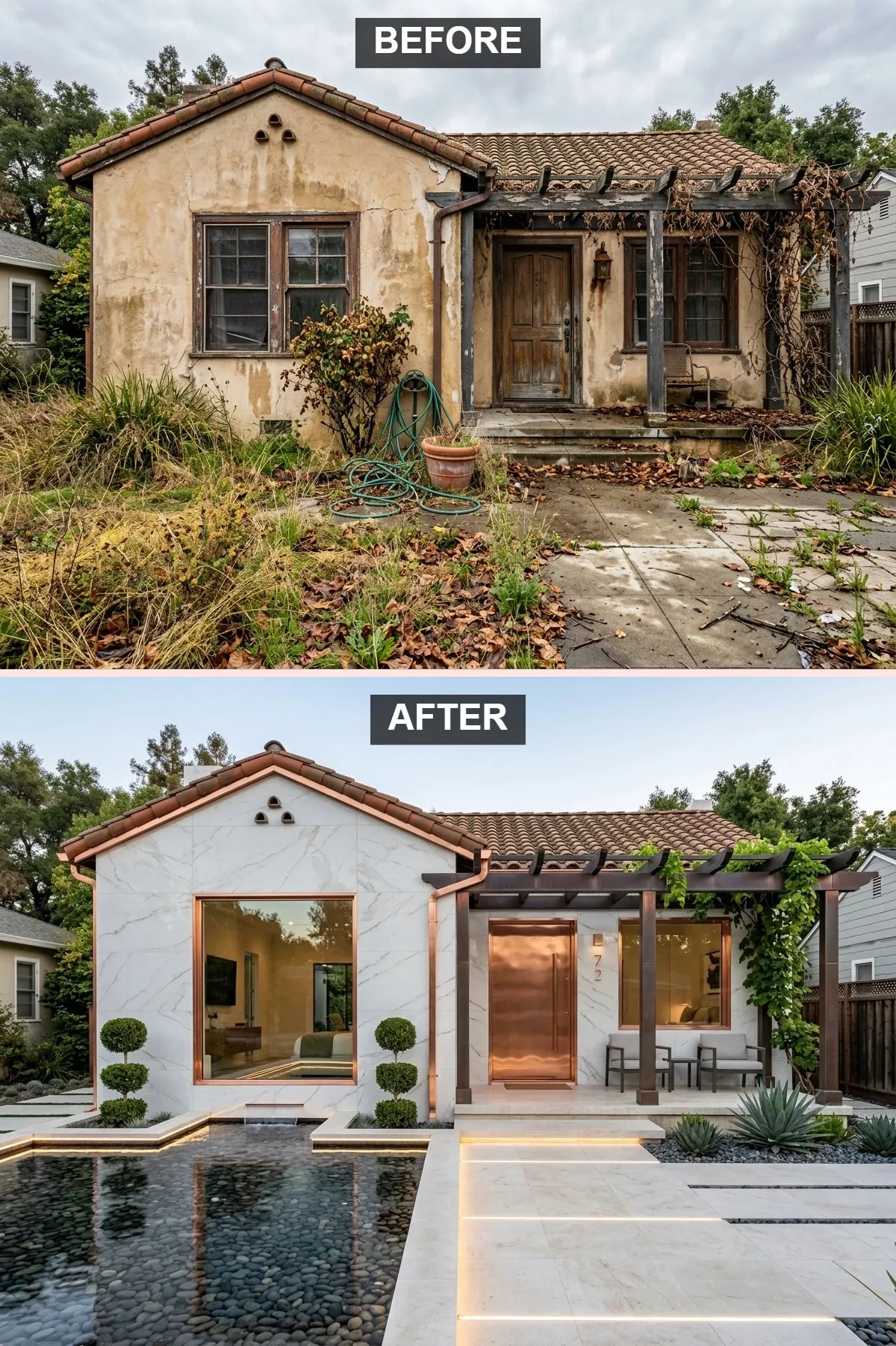 Luxurious Marble and Copper Retreat