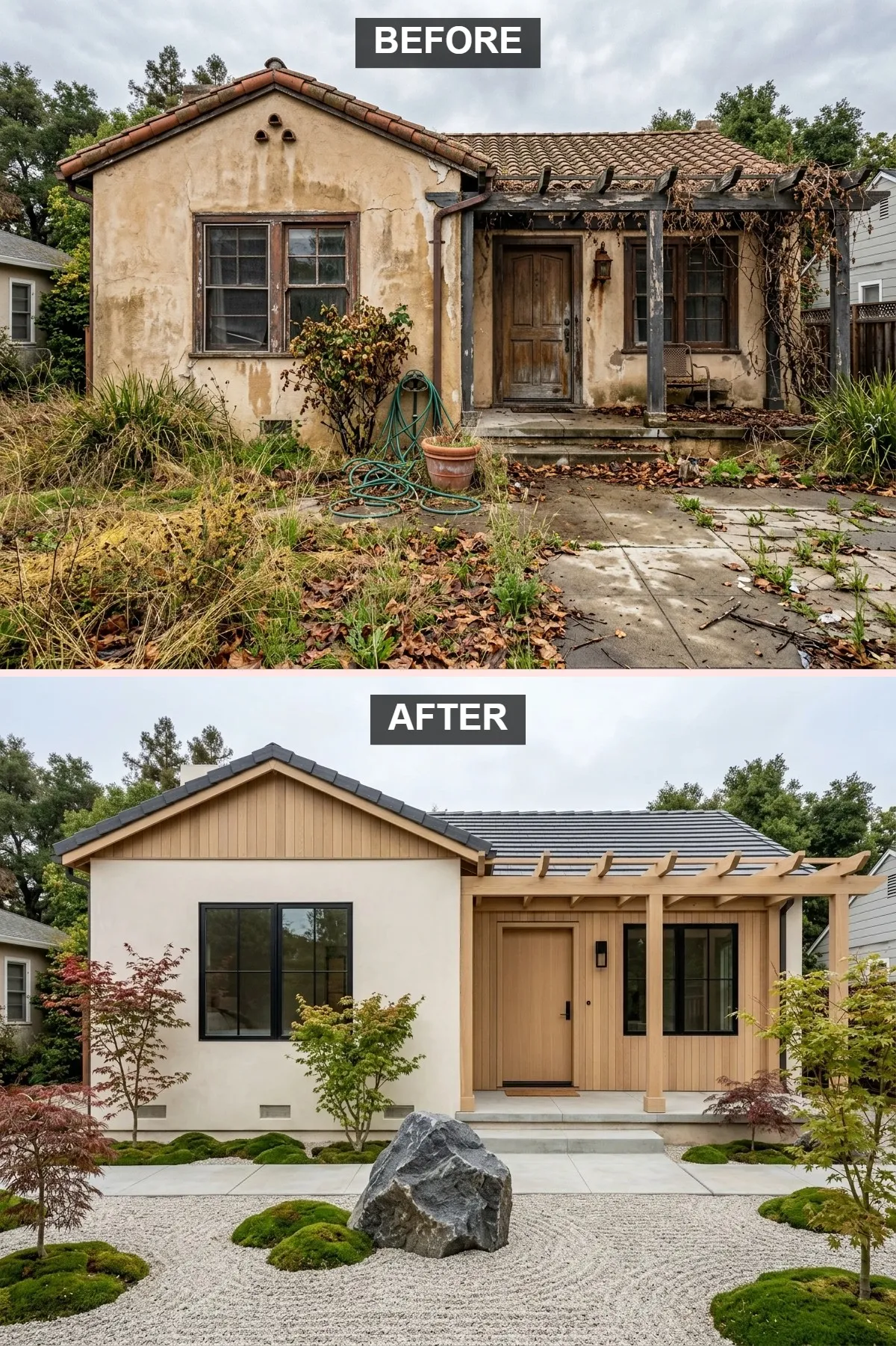 Serene Japandi Zen Garden