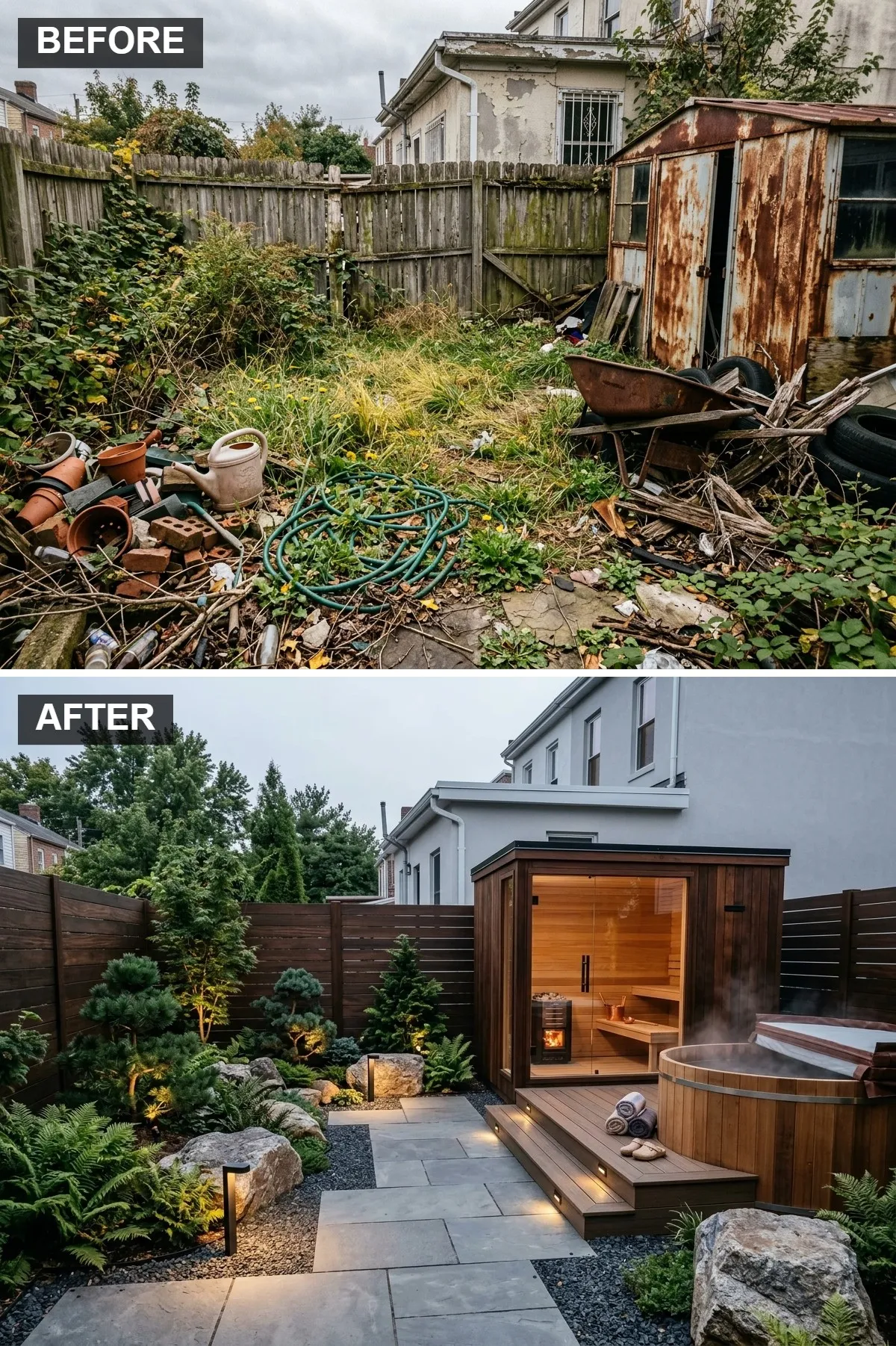 Zen Sauna and Hot Tub Sanctuary