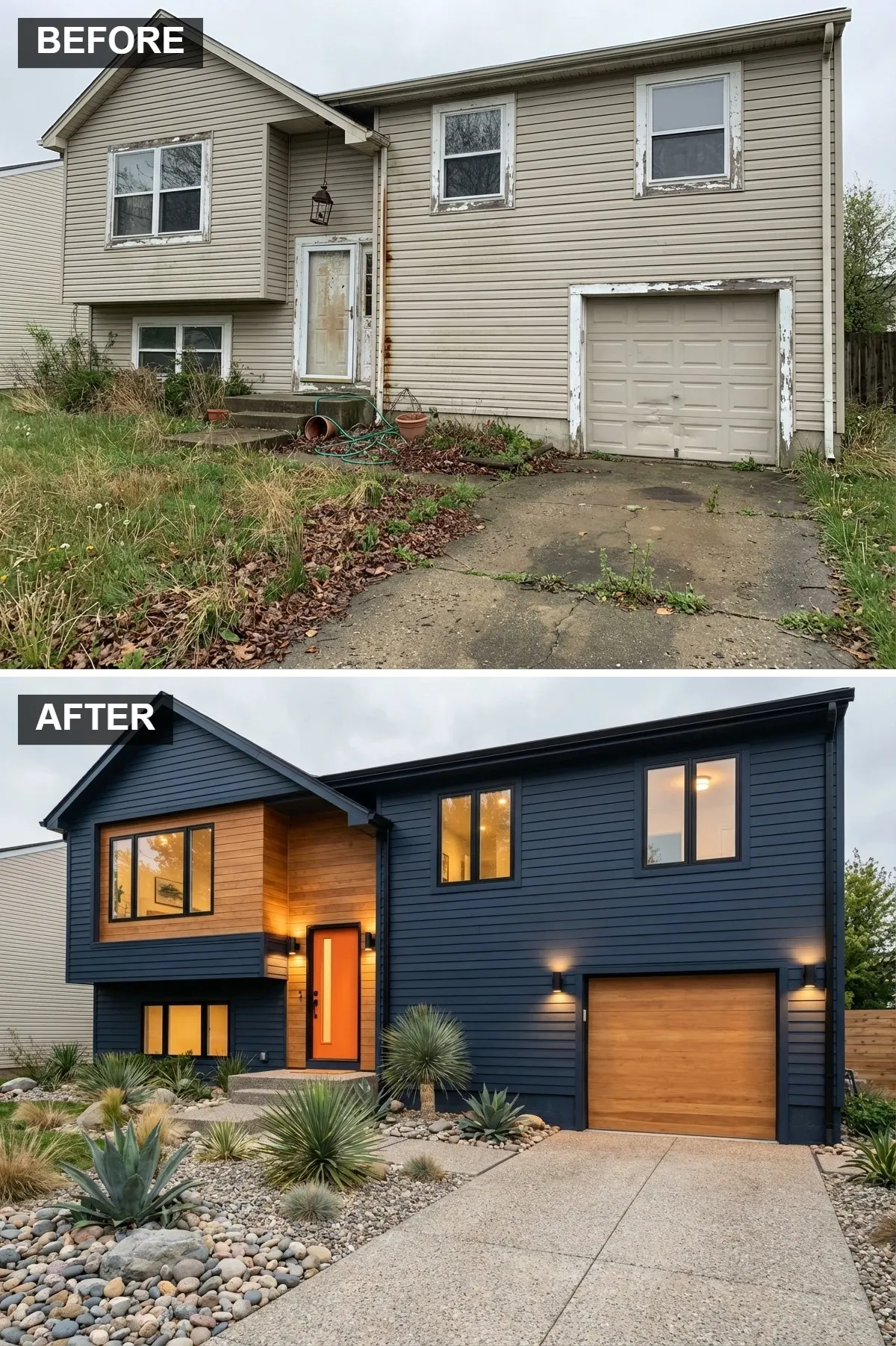 Bold Blue with a Vibrant Door