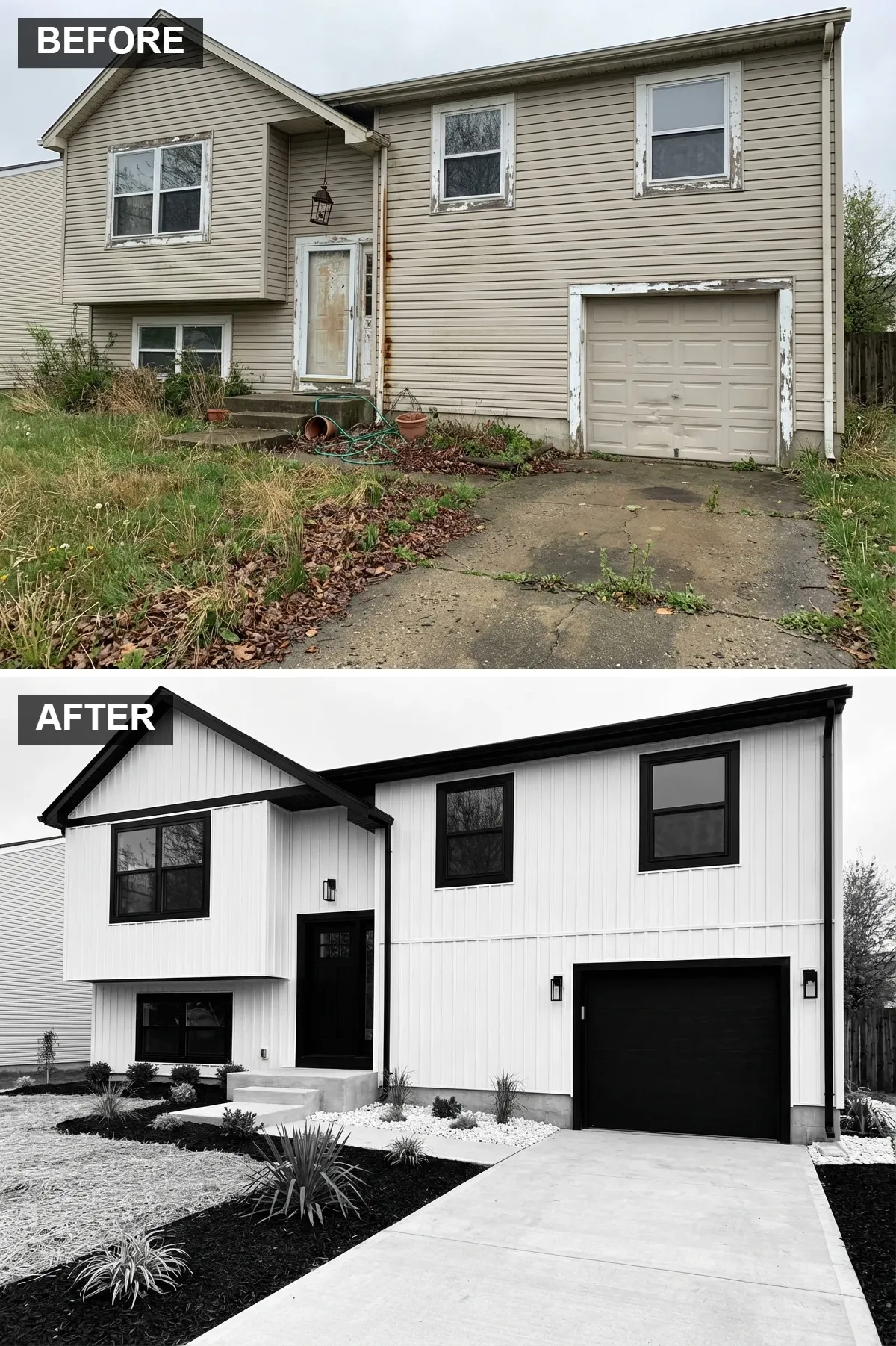 Striking High-Contrast Black and White