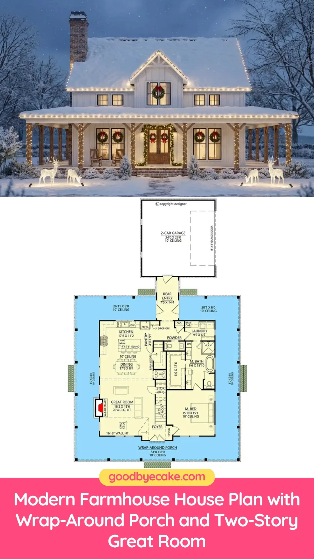 Main Level Floor Plan Analysis: Modern Farmhouse Layout