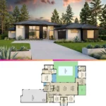 Modern Prairie Courtyard Home Plan