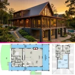 Lakeside Living: House Plan with Wraparound Porch