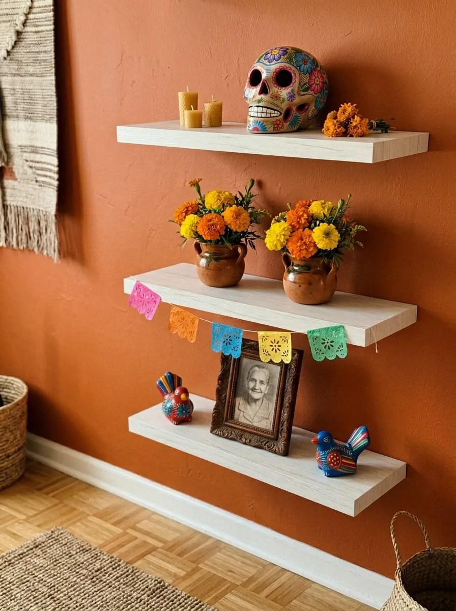 Vibrant Day of the Dead Shelving