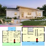 Modern 4 Bed Lake House Plan with Walkout Basement & Deck
