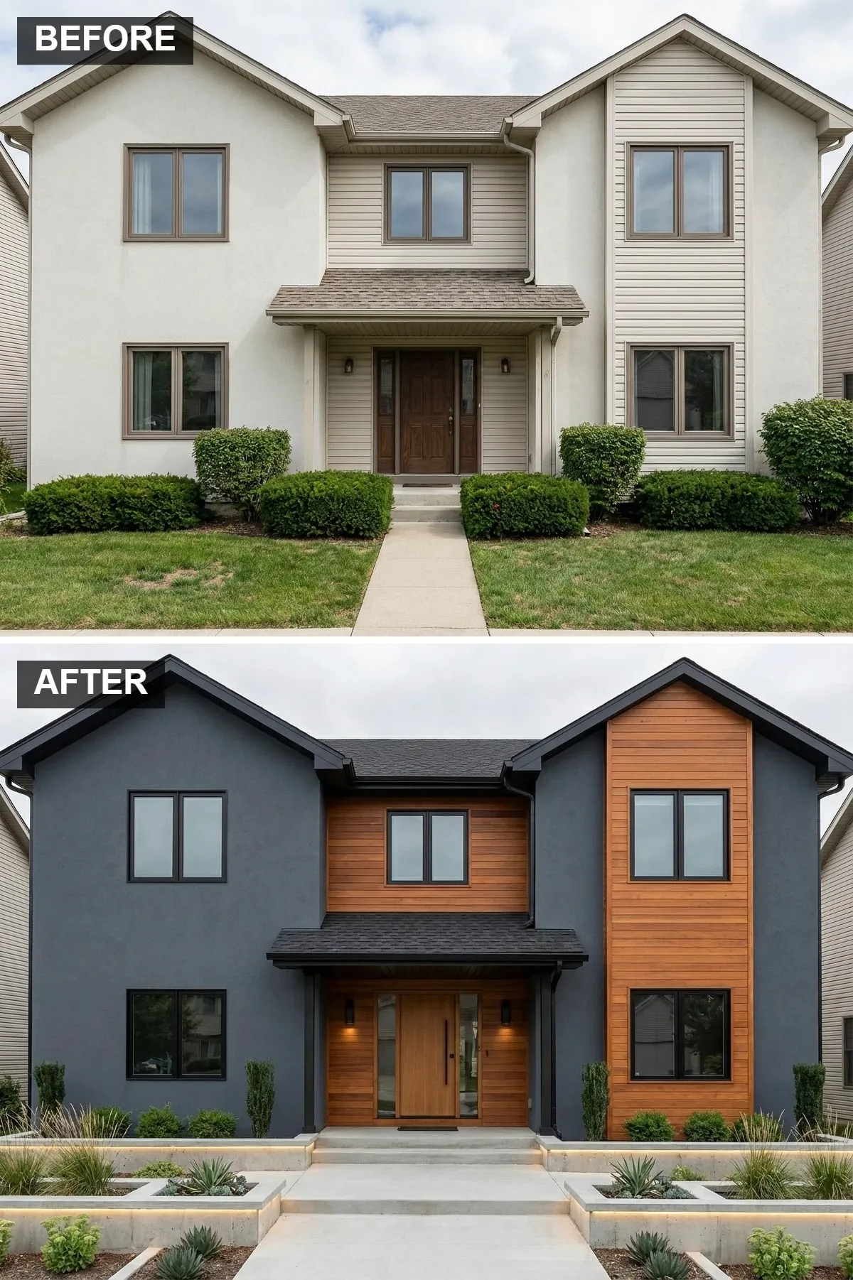 Contemporary Elegance with Warm Wood Accents