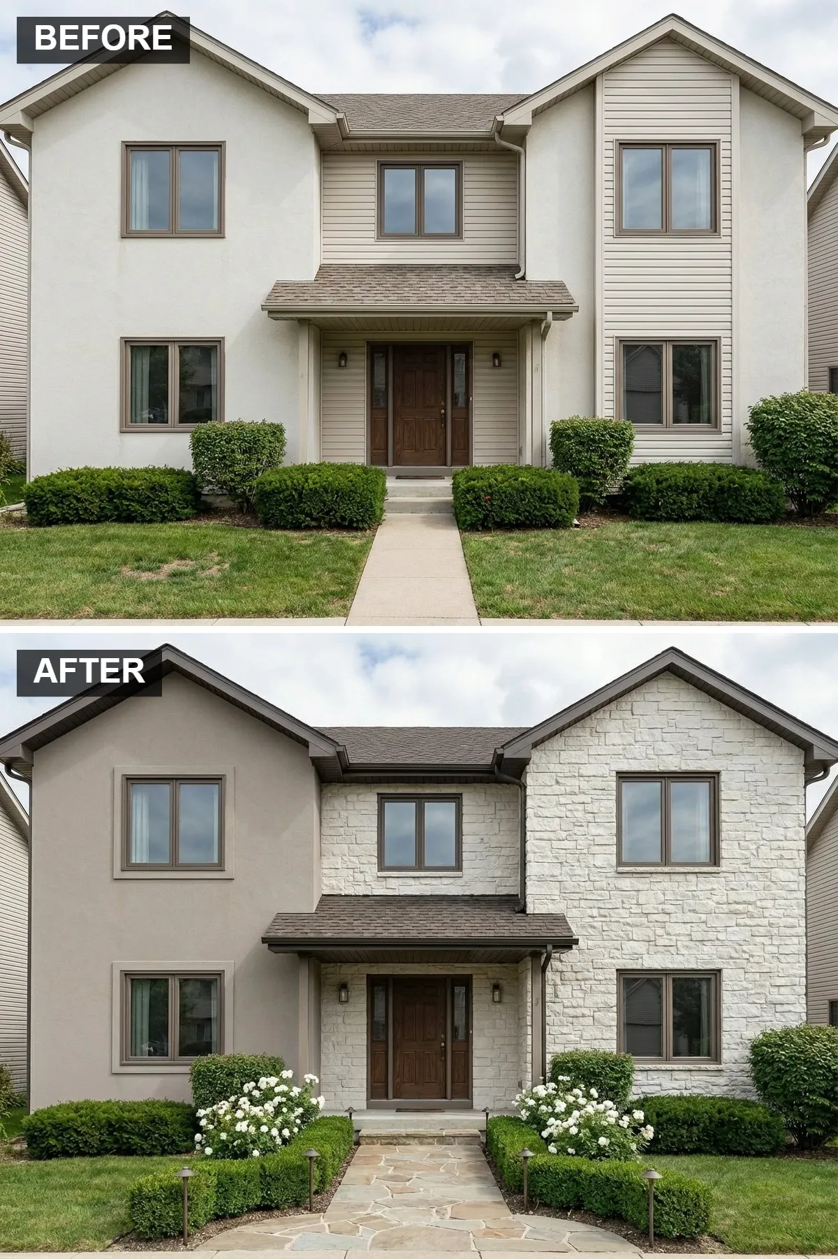 Timeless Transitional with Stone and Stucco