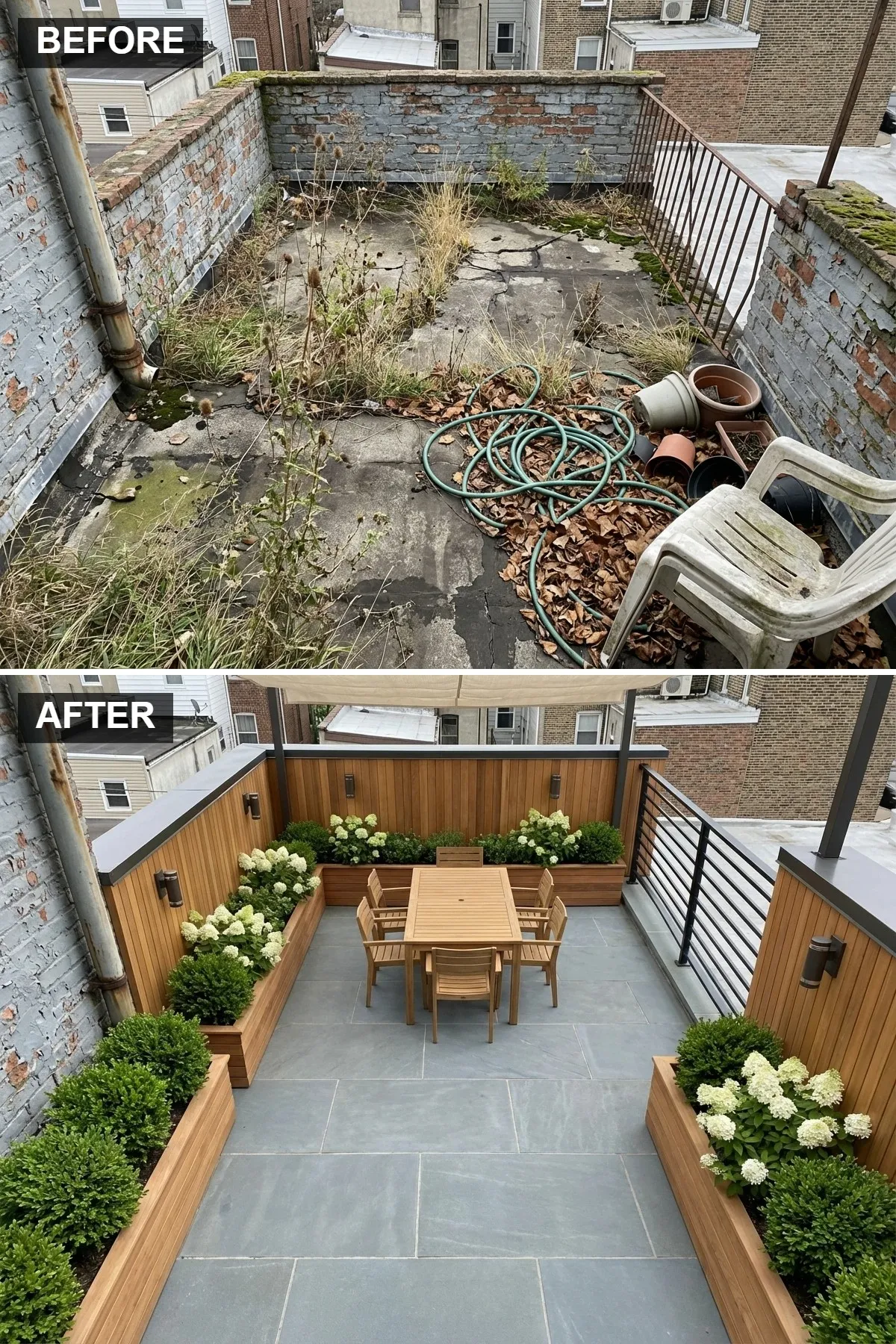 Formal Rooftop Dining Garden