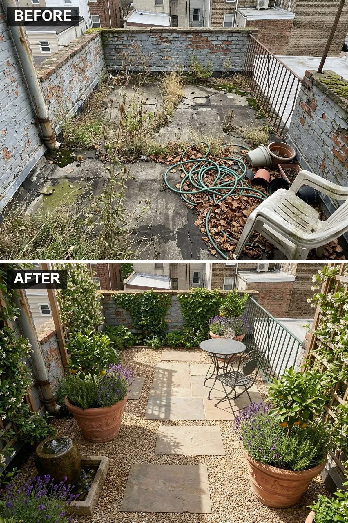 Mediterranean Gravel Courtyard