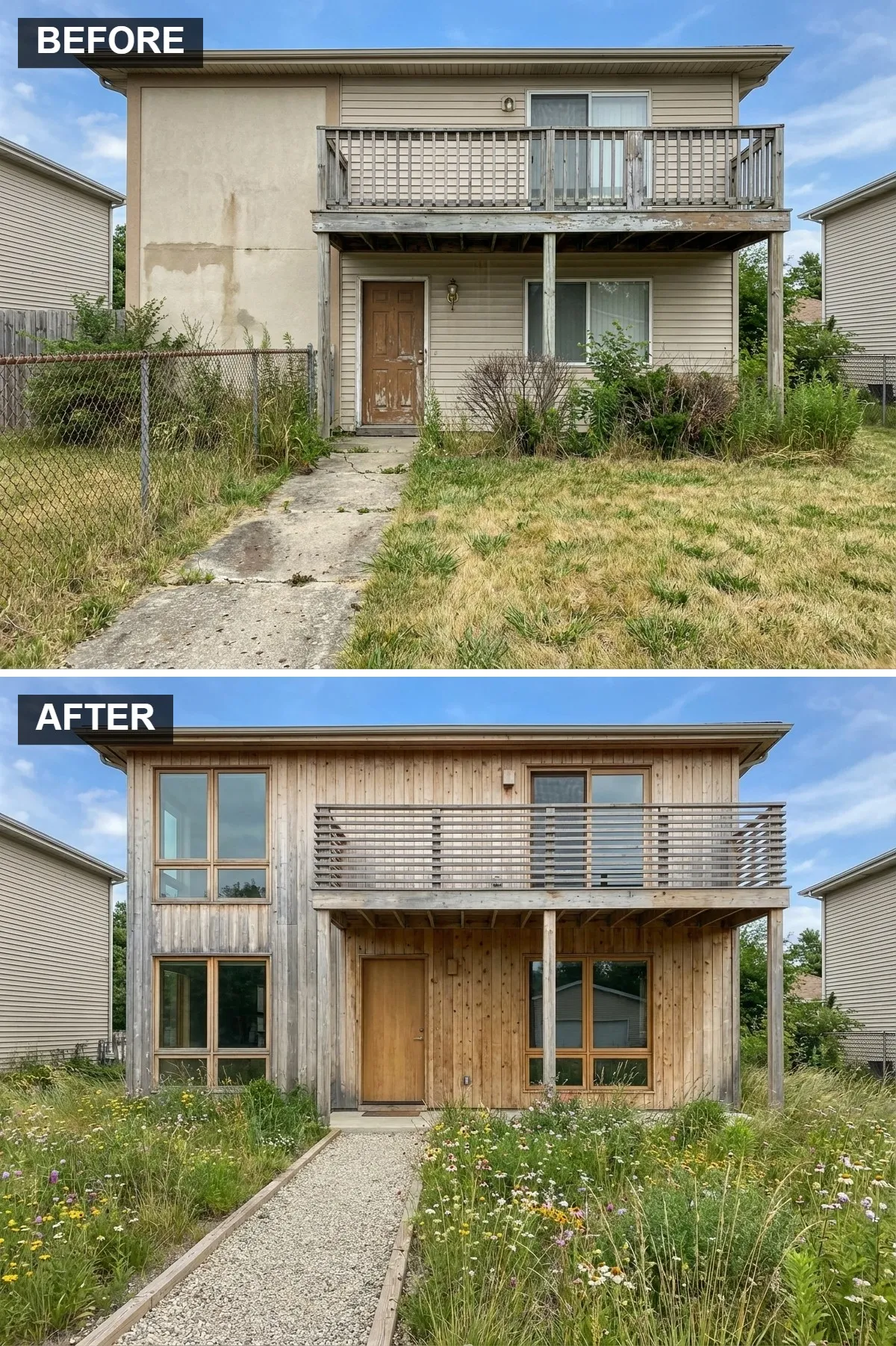 Rustic Natural Wood & Wildflower Meadow