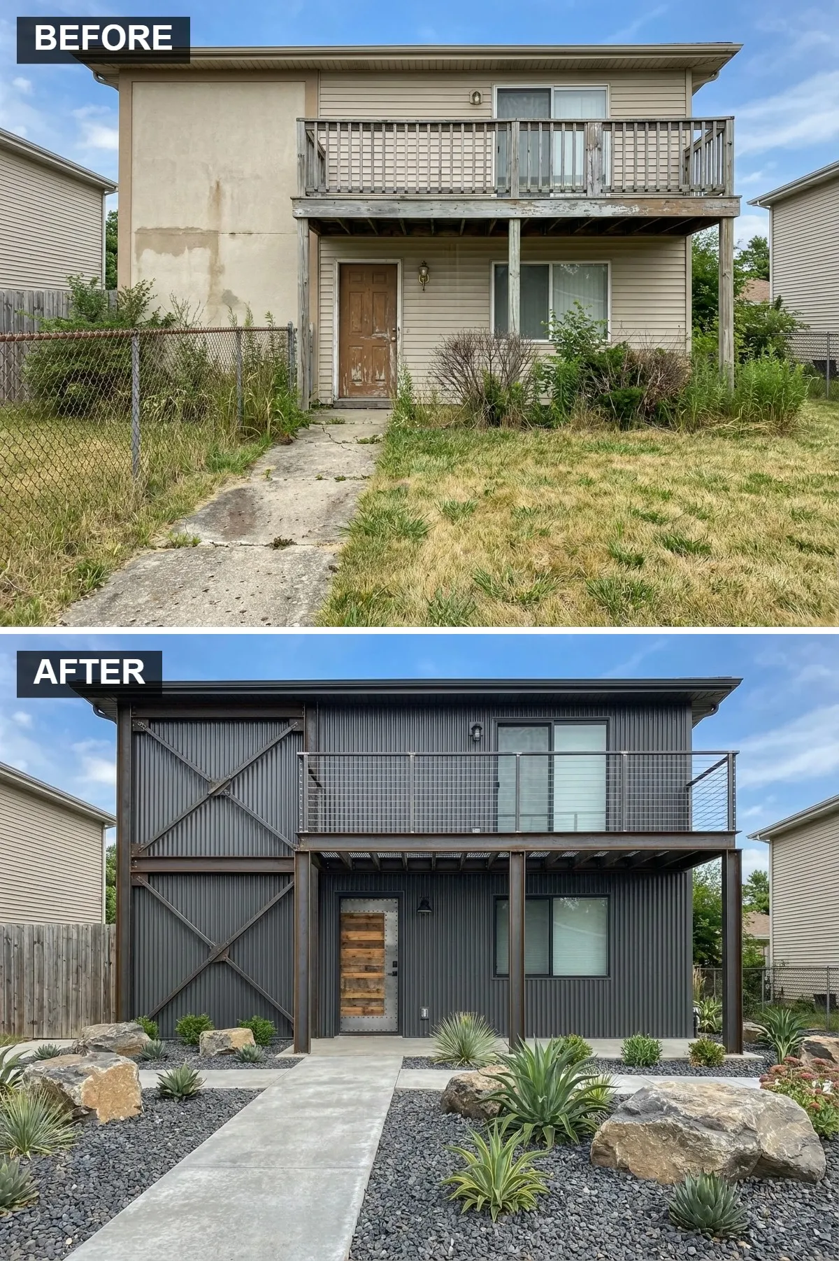 Bold Industrial Steel & Stone