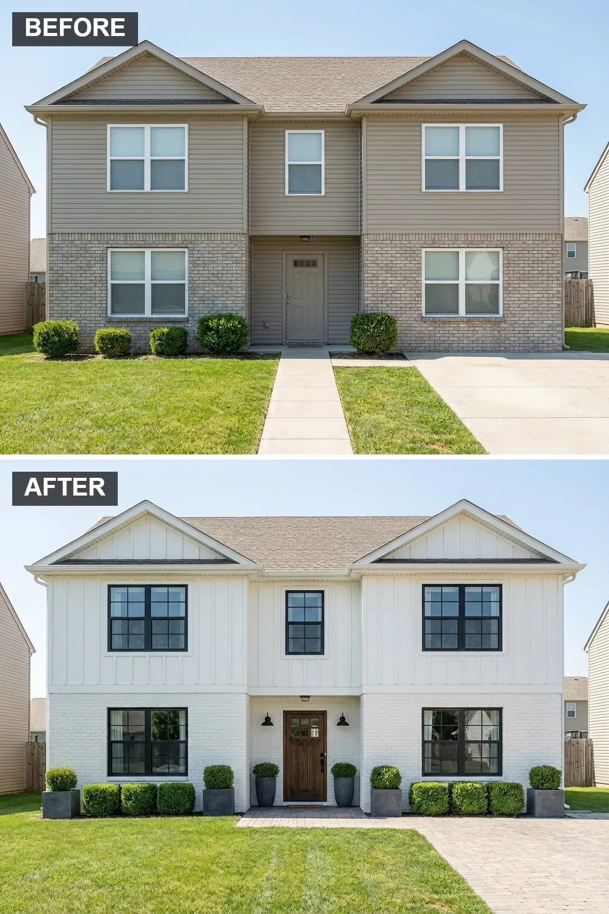 Crisp White Modern Farmhouse Transformation