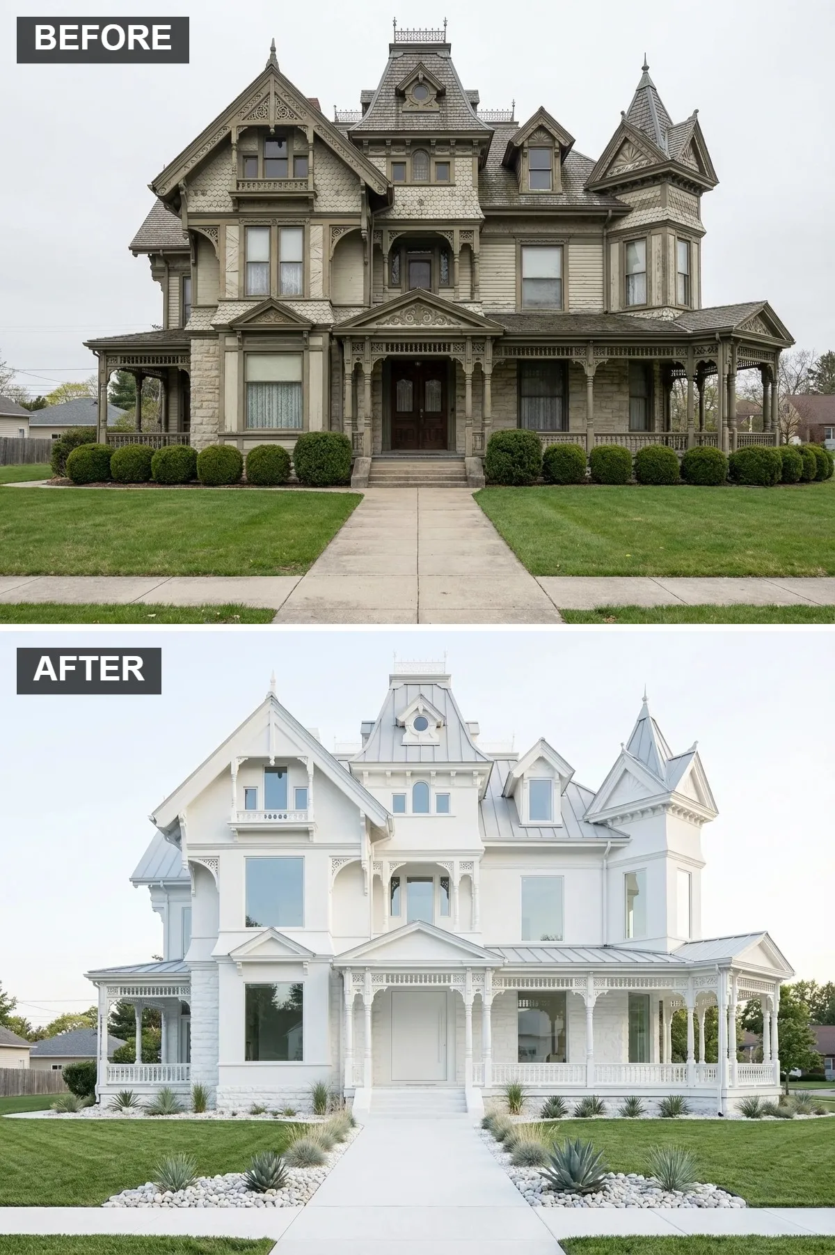Monochromatic White Victorian