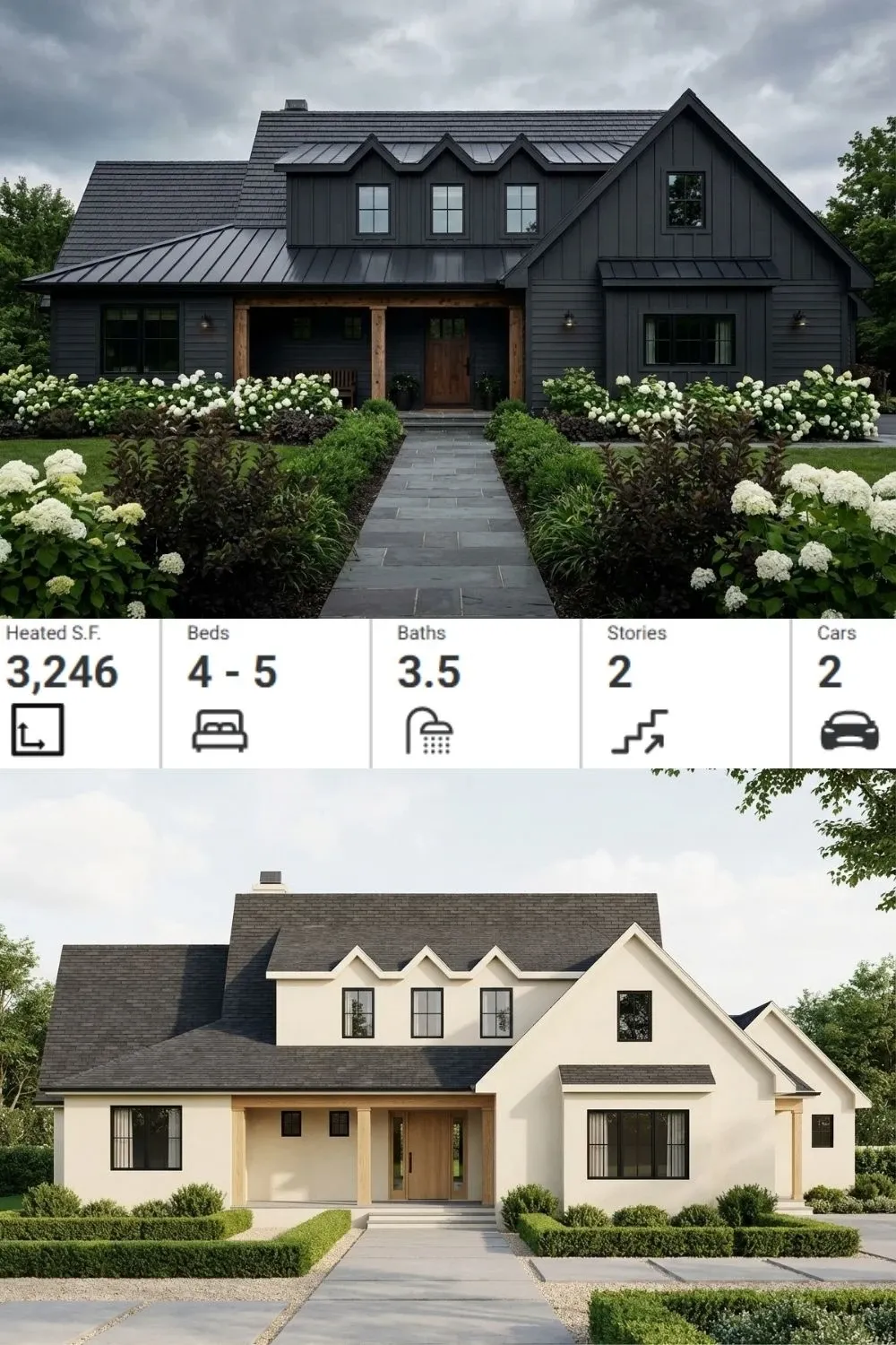 Bold Dark Modern Farmhouse: 3,246 Sq Ft