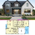 Ultra Modern Black and White House Plan Facade