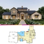Transitional Hill Country Home Plan with Stone & Siding