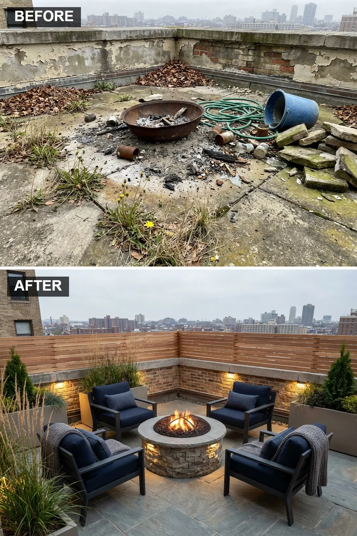 Classic Brick & Stone Cozy Corner