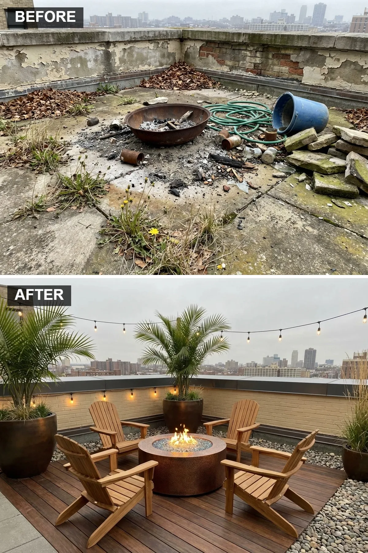 Bohemian Tropical Escape with String Lights