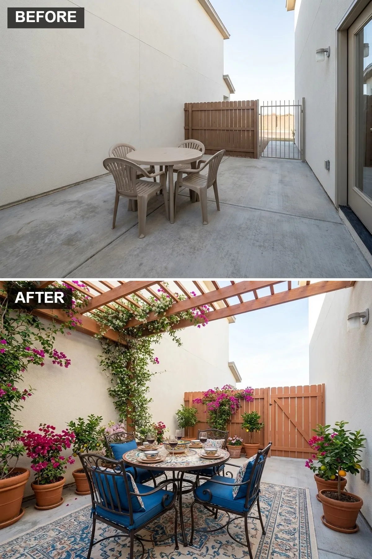 Vibrant Tuscan Pergola