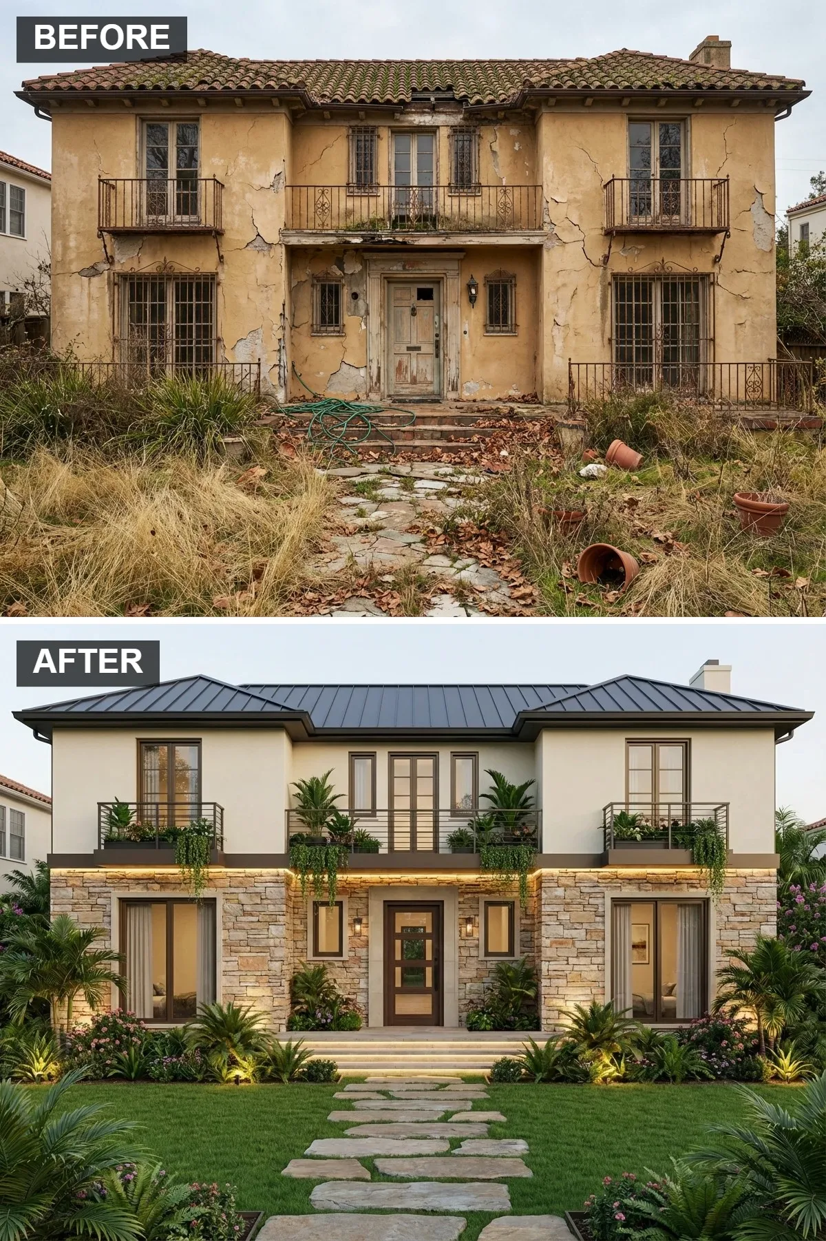 Tropical Villa with Stone & Wood
