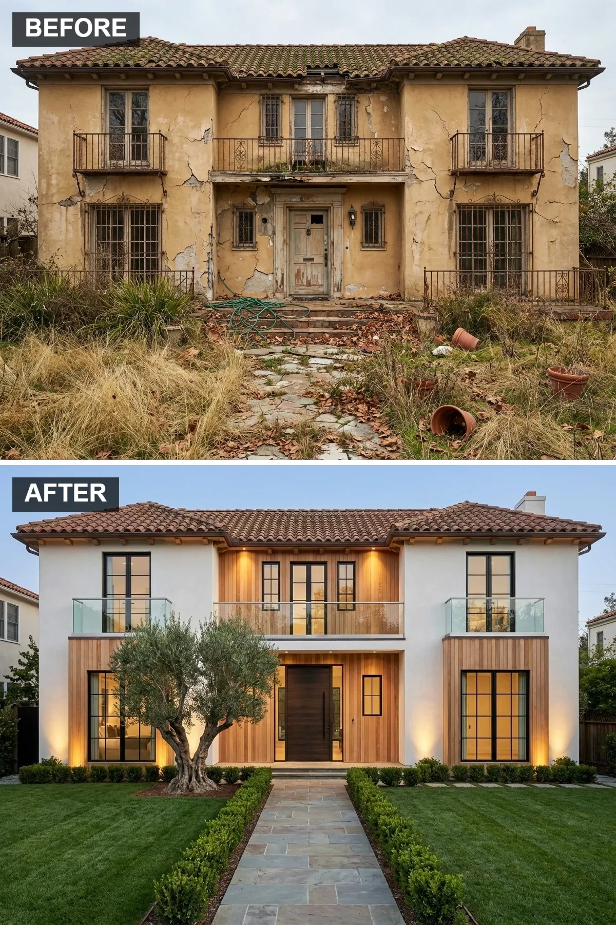 Warm Contemporary with Vertical Wood