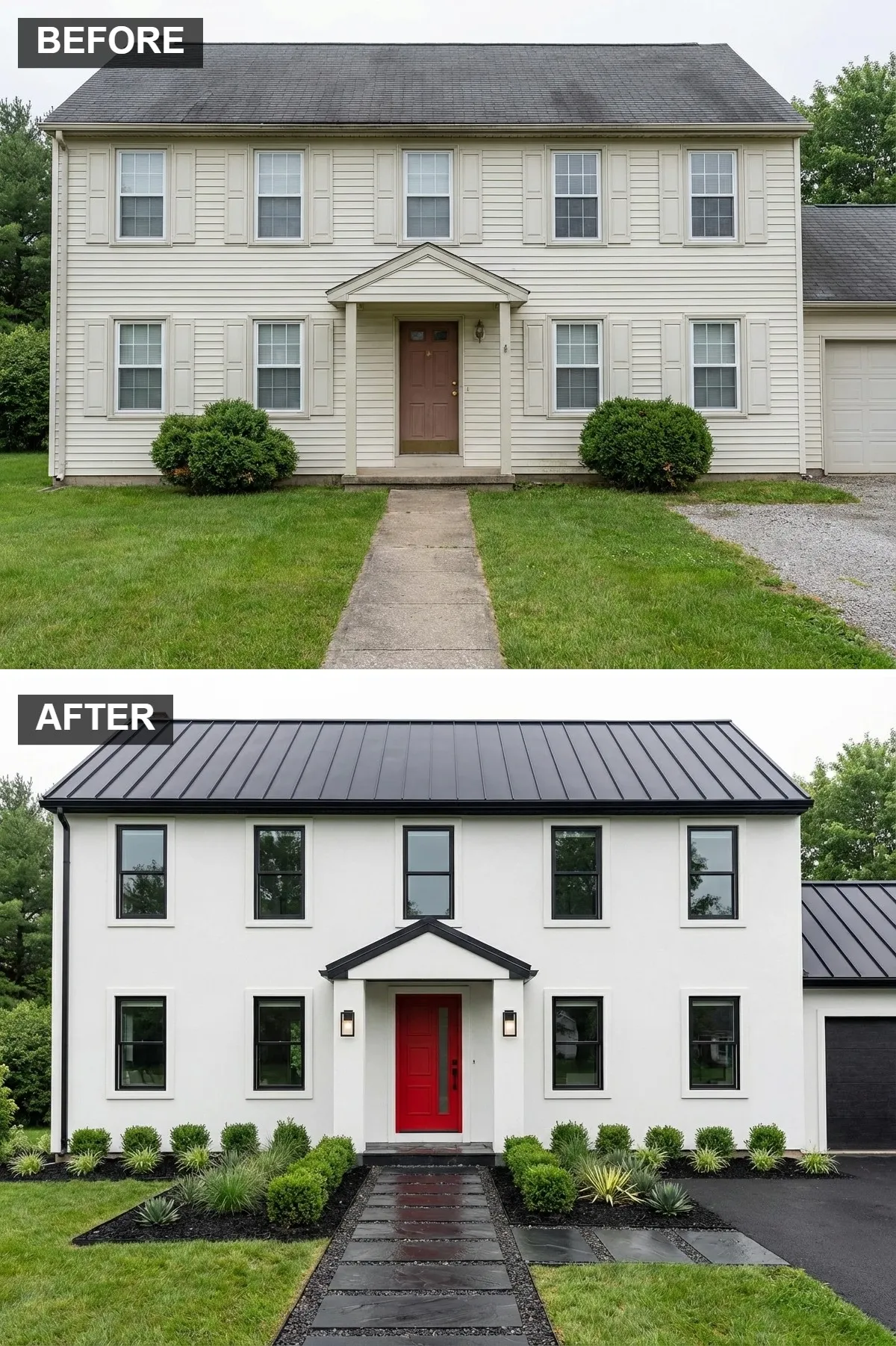 High-Contrast Modern Tudor