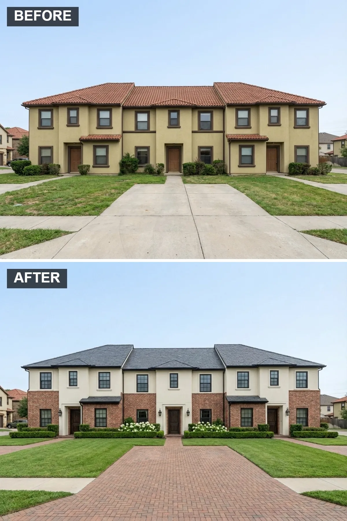 The Classic Traditional Brick and Stucco