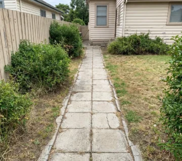 Backyard Path Transformation: From Drab to Fab! See the Before   