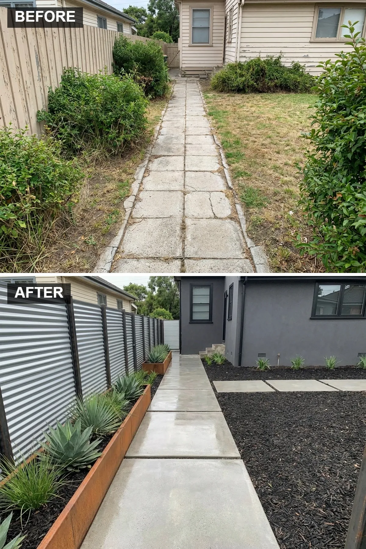 Industrial Chic with Concrete and Corrugated Metal