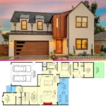 Transitional Scandinavian Home: Modern Facade & Floor Plan