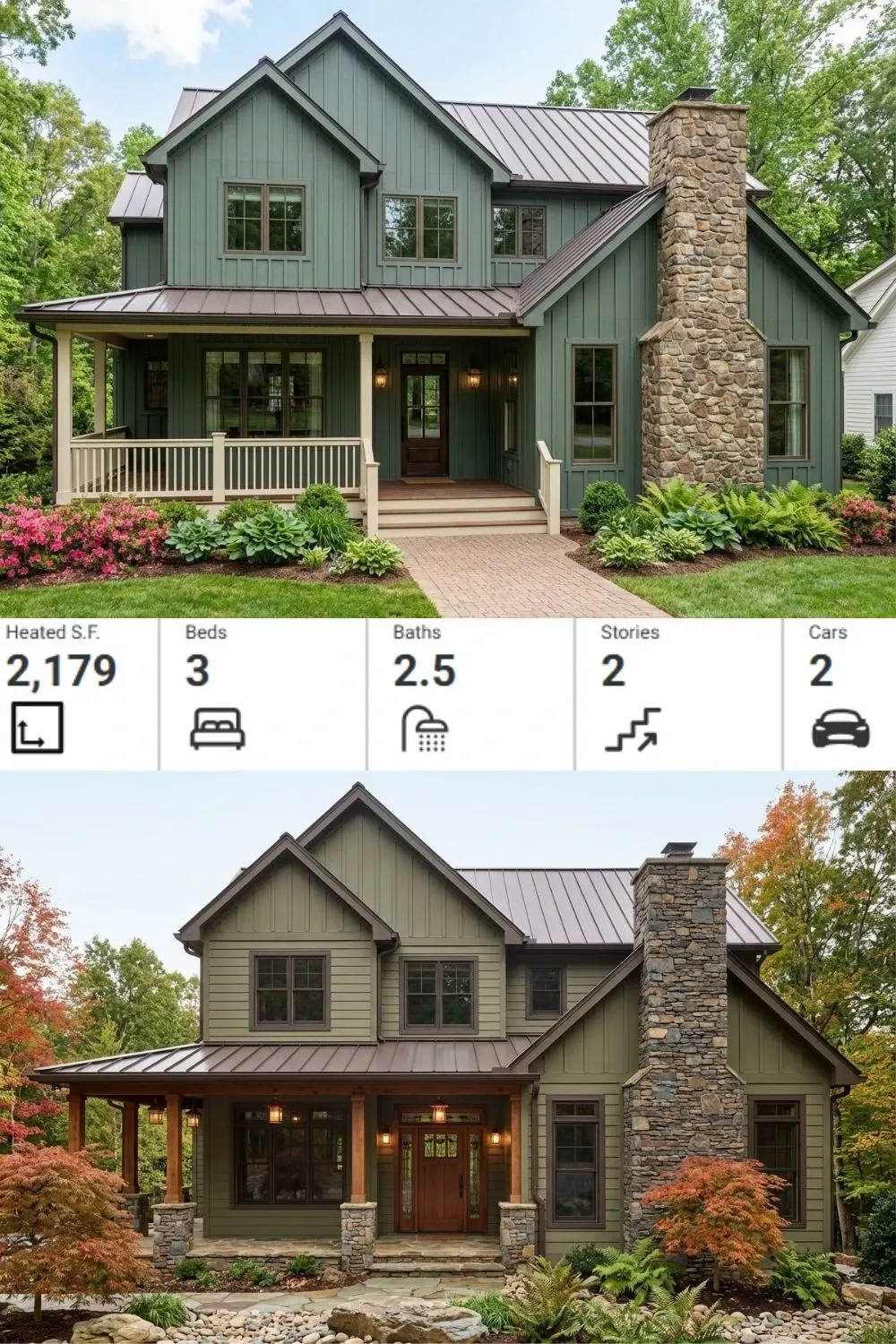 Functional 3-Bed Modern Farmhouse Floor Plan