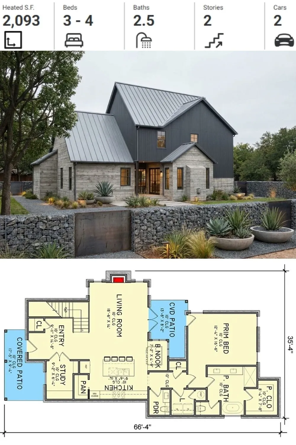 Industrial Style Facade & Full Layout