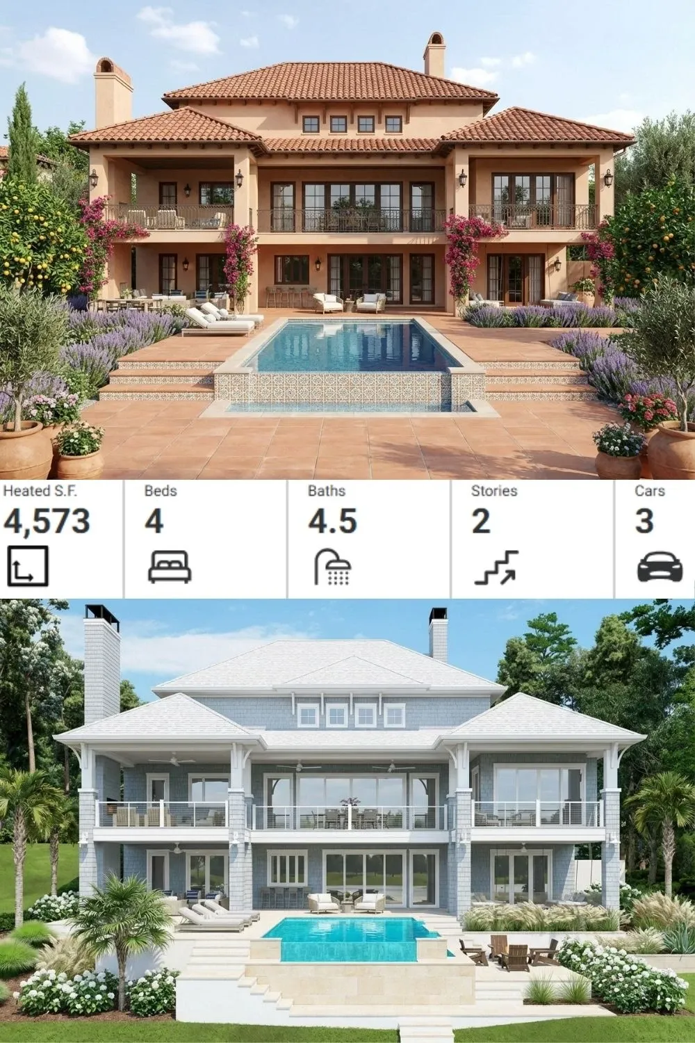 Mediterranean Style Luxury Home with Pool Patio