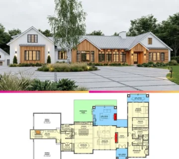 Spacious Modern Ranch House Plan with Vaulted Interiors