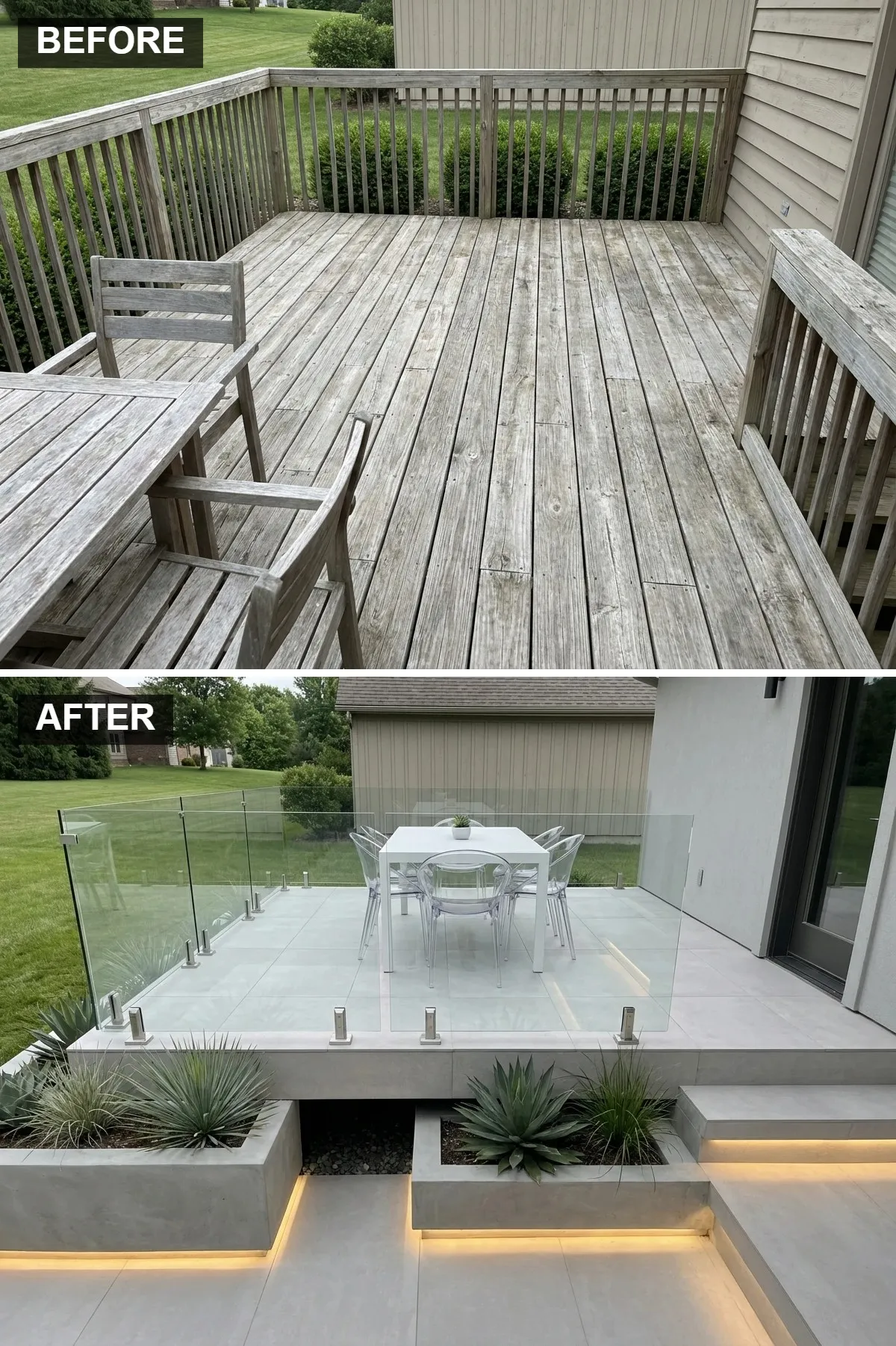 Minimalist Glass & Concrete Oasis