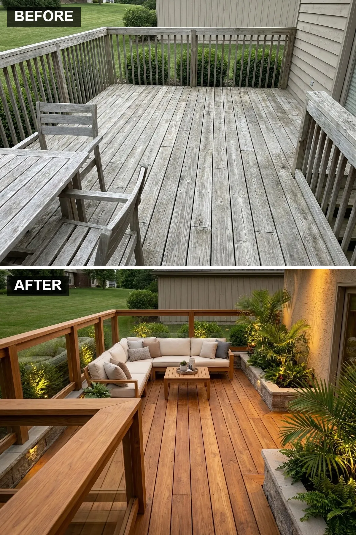 Luxurious Wood & Glass Lounge