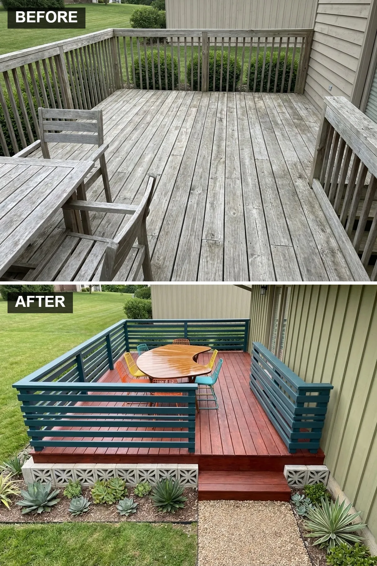 Mid-Century Modern Colorful Deck