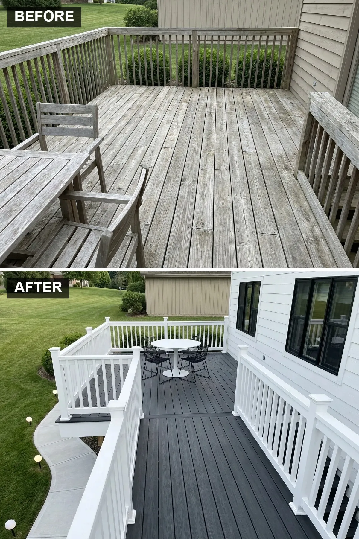 Crisp Black & White Modern Deck